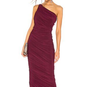 Norma Kamali Diana Gown in Plum
